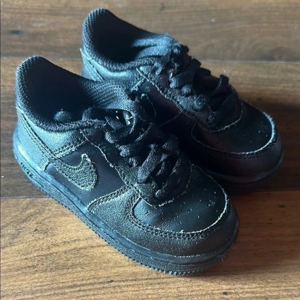Nike Black Sneakers Leather Air Force 1